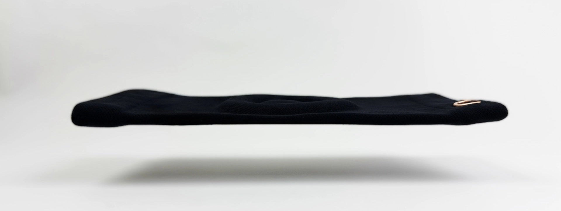 Black knee guards with silicone padding with a super slim and super soft design from Edge Athletica