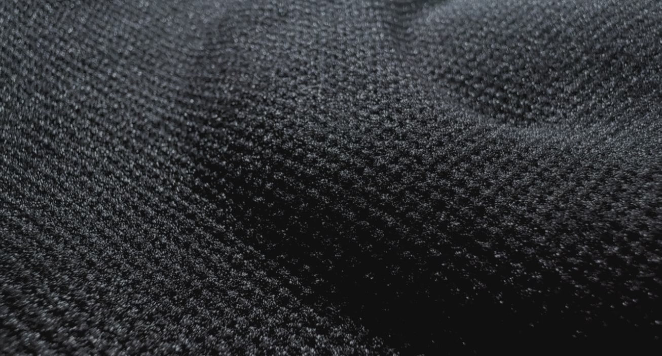 close up of the black edge athletica knee guards