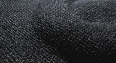 close up of the black edge athletica knee guards